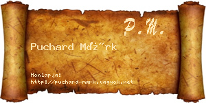 Puchard Márk névjegykártya